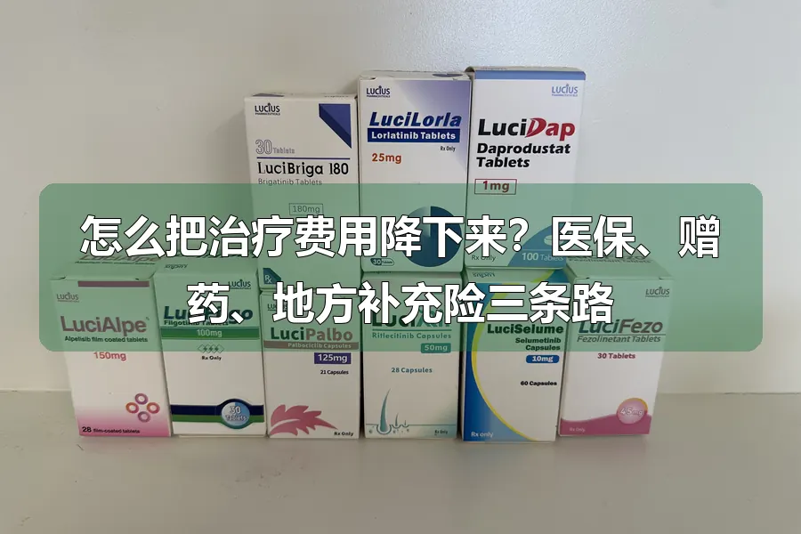 怎么把治疗费用降下来?医保、赠药、地方补充险三条路